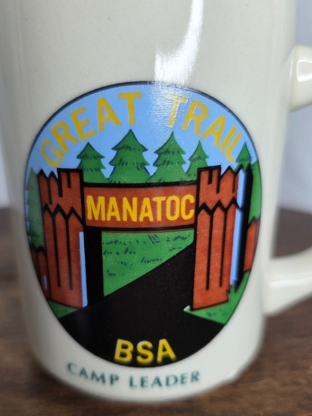 Boy Scouts Great Trail Manatoc Camp Leader Mug 8ozs Cuyahoga Valley Ohio 1973 - Picture 3 of 13